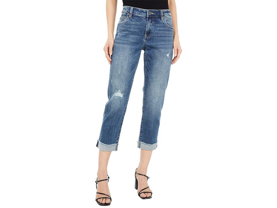 KUT from the Kloth Amy Crop Straight Leg Jeans (Bubbly) Women's Jeans Product Image