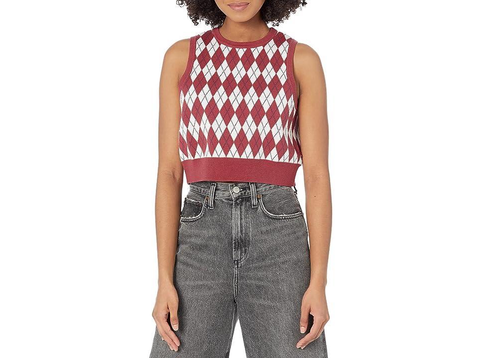 Levi's(r) Womens Ilia Sweater Vest (Paris Argyle Earth Red) Women's Clothing Product Image