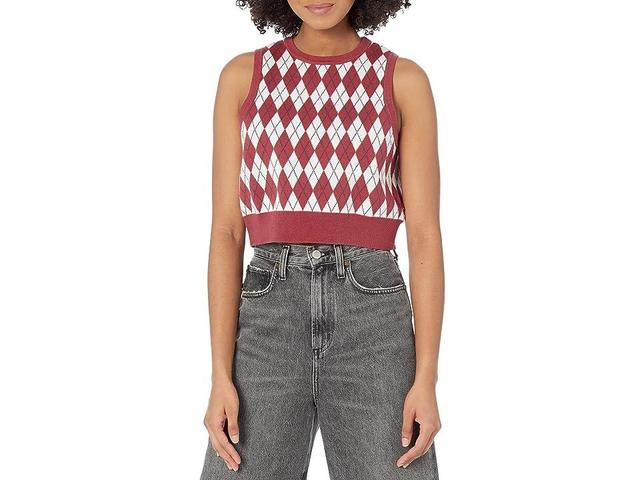 Levi's(r) Womens Ilia Sweater Vest (Paris Argyle Earth Red) Women's Clothing Product Image