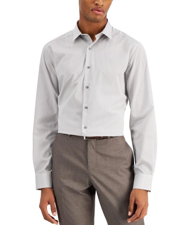 Alfani Mens Slim Fit Stripe Dress Shirt, Created for Macys Product Image