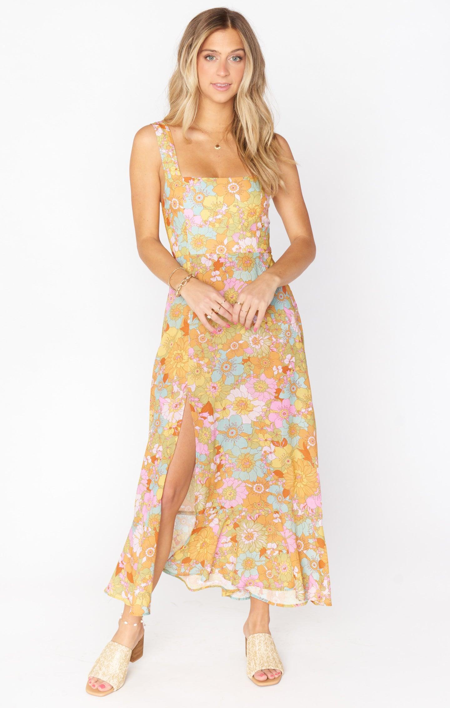 Claire Midi Dress ~ Groovy Blooms Product Image