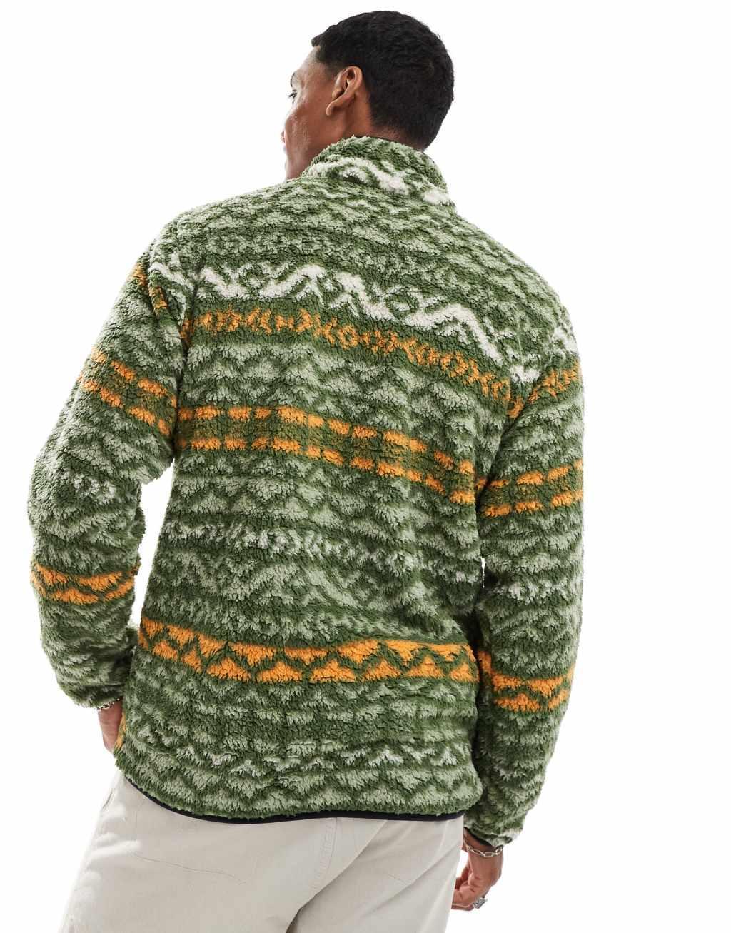 Columbia Rugged Ridge half snap fleece in green Product Image