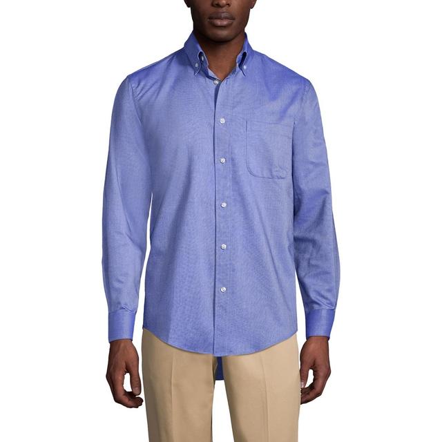 Mens Tall Lands End School Uniform Long Sleeve Solid Oxford Dress Shirt Product Image