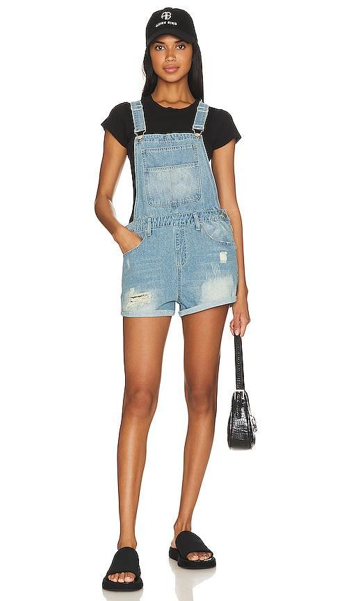 Carmen Denim Short Overalls Product Image