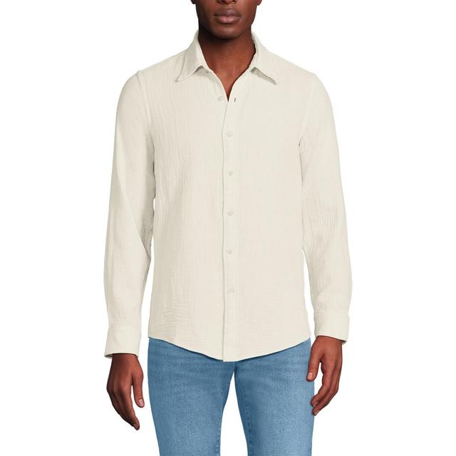 Lands End Mens Long Sleeve Gauze Shirt Product Image