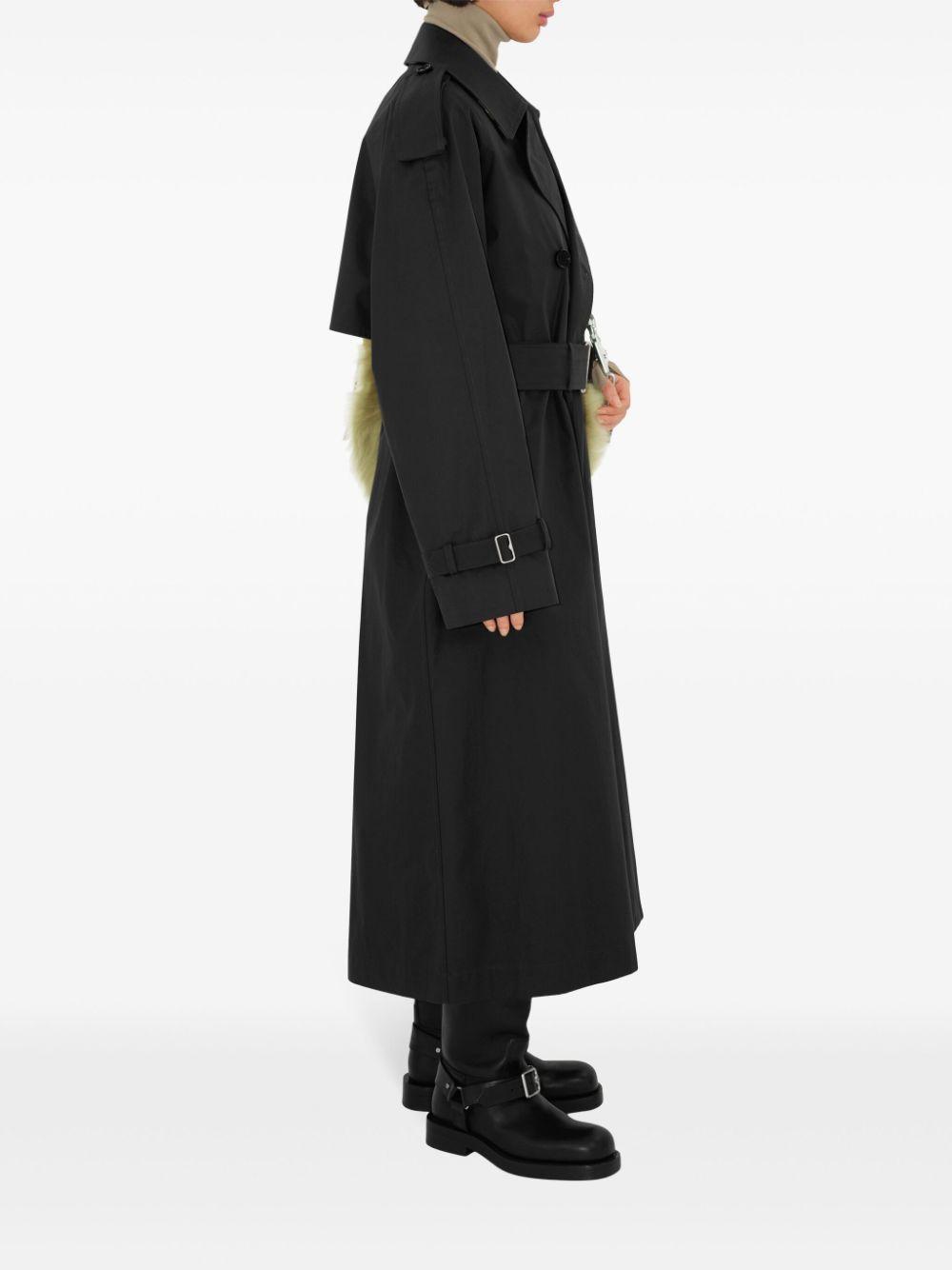 belted long trench coat Product Image