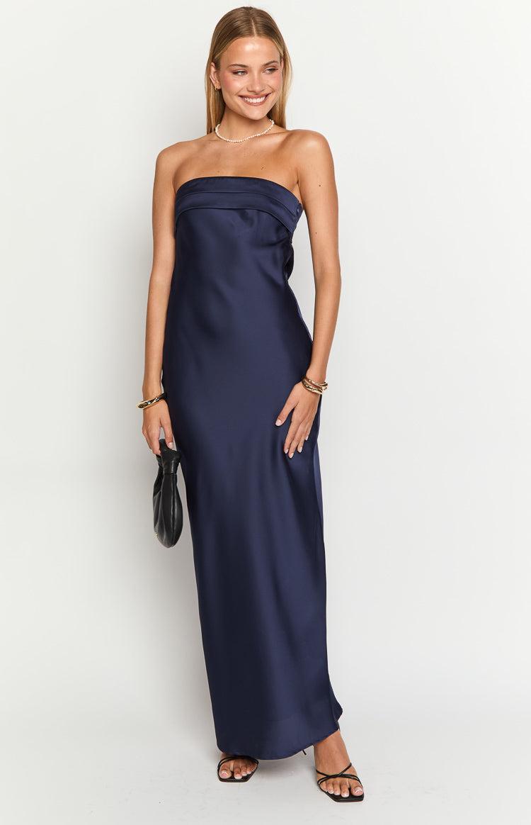 Maiah Navy Maxi Dress Product Image