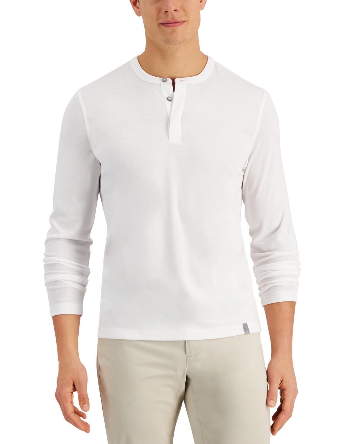 Alfani Mens Alfatech Solid Henley, Created for Macys Product Image