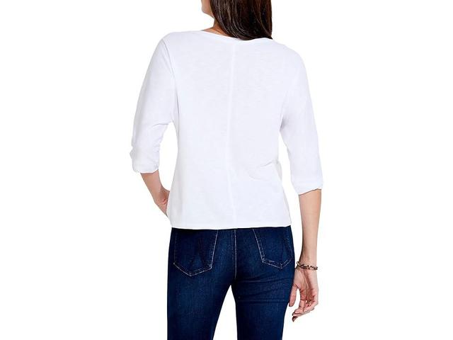 NIC+ZOE Boatneck Dolman Sleeve Tee (Paper ) Women's Clothing Product Image