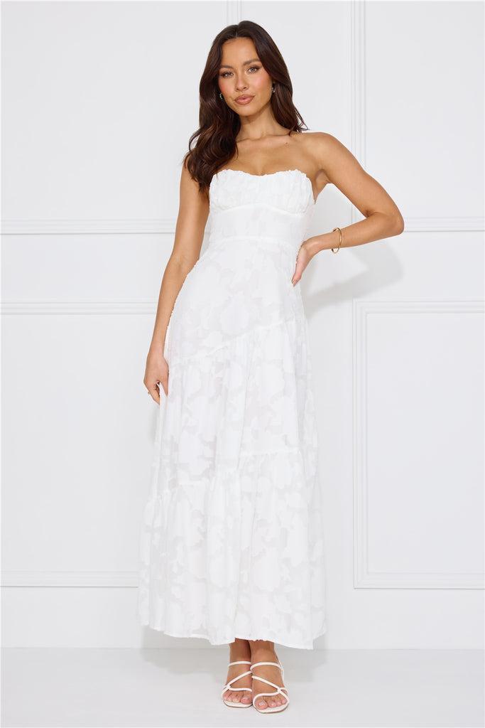 My Best Strapless Maxi Dress White Product Image