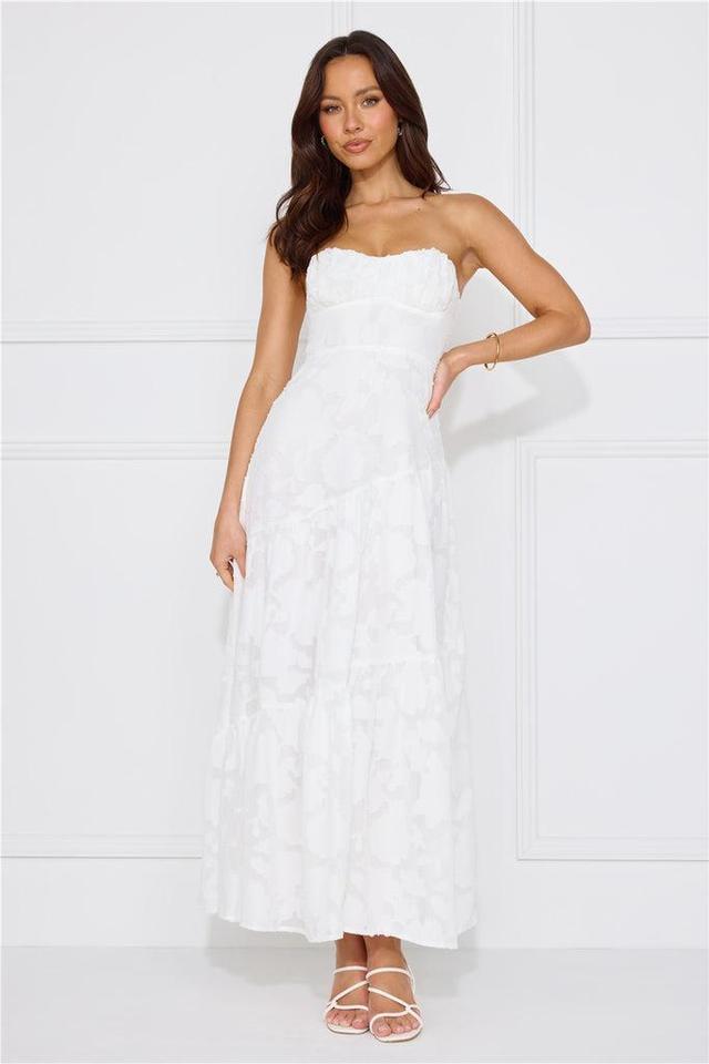 My Best Strapless Maxi Dress White Product Image