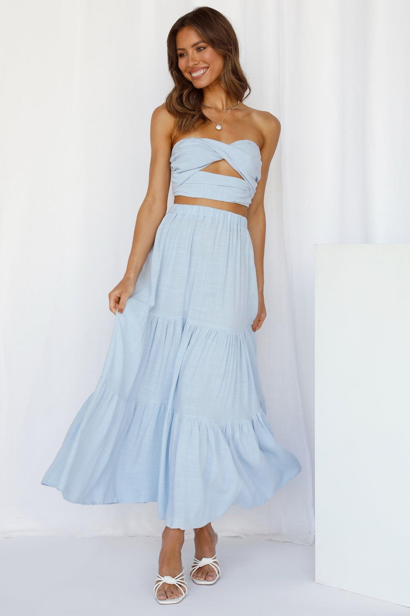 So Particular Maxi Skirt Blue Product Image