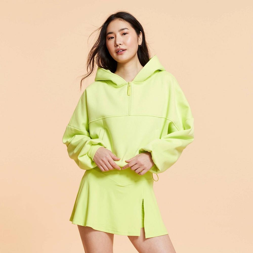 Blogilates Women's Marshmallow Half Zip Hooded Sweatshirt Product Image