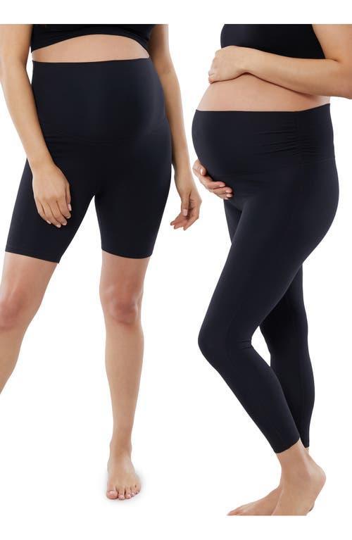 Ingrid & Isabel Active 7/8 Leggings & Active Bike Shorts, Set of 2 Product Image