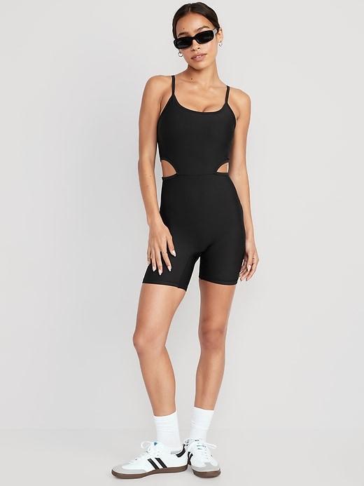 PowerSoft Cutout-Waist Bodysuit -- 6-inch inseam Product Image