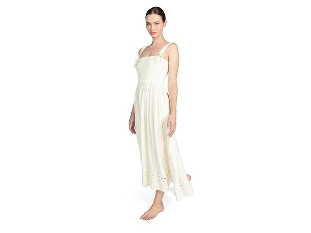 Robin Piccone Jo Smocked Long Dress (Ecru) Women's Dress Product Image