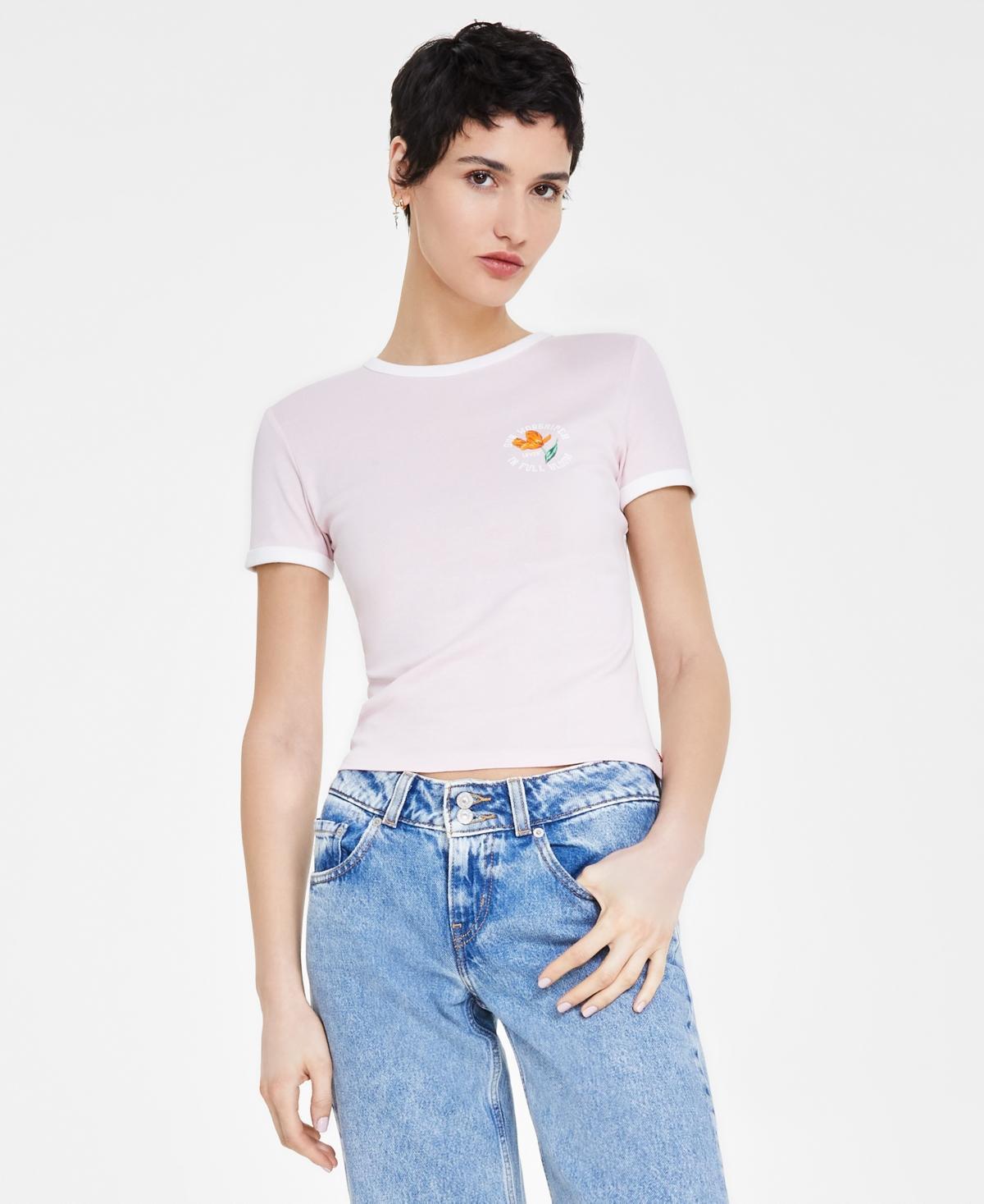 Levis Womens Ringer Rickie Cotton Graphic T-Shirt Product Image