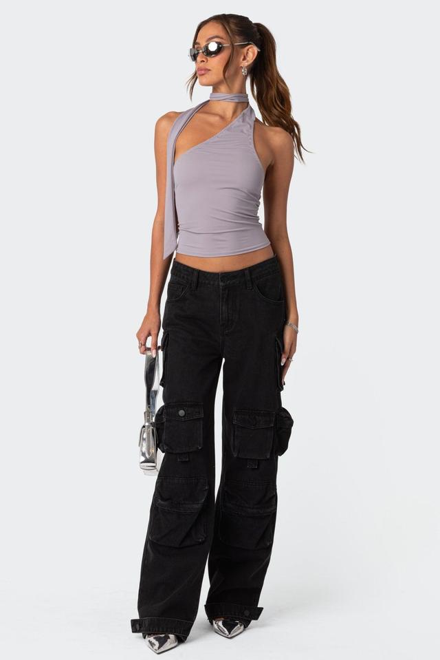 Oversized Boyfriend Cargo Jeans Product Image