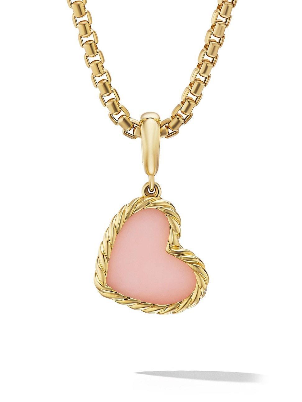 Womens Cable Collectibles Heart Amulet In 18K Yellow Gold Product Image