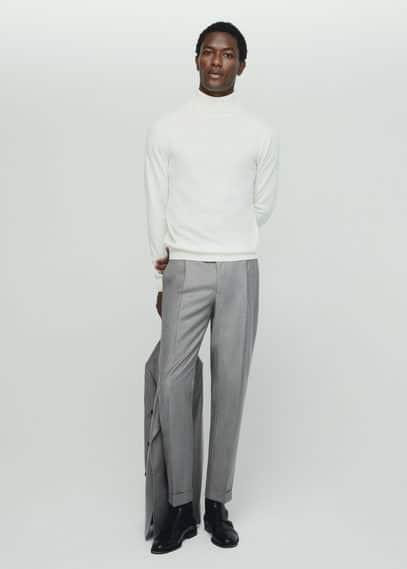 MANGO MAN - Turtleneck 100% cashmere sweater off whiteMen Product Image