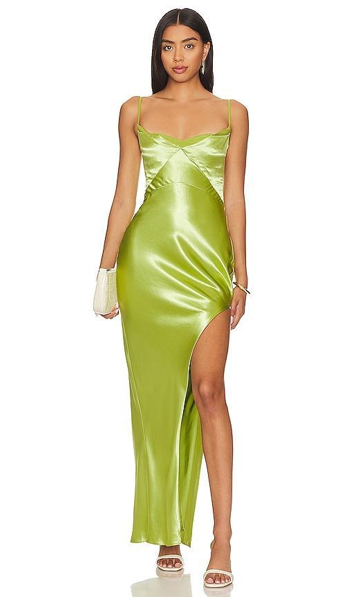 Ariah Cowl Draped Midi Dress Product Image