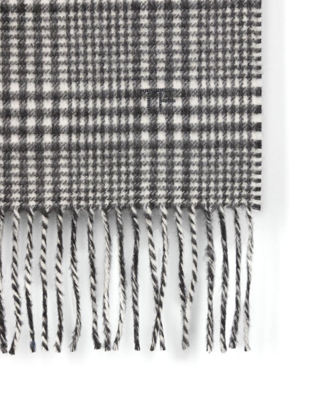 TOM FORD Logo-embroidered Scarf In Grey Product Image