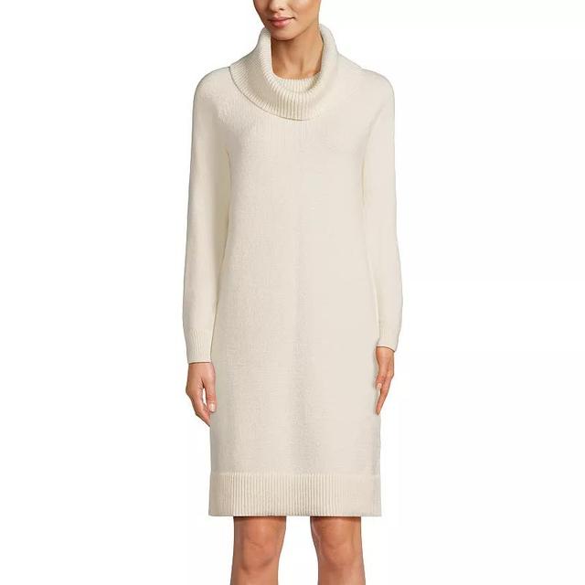 Womens Lands End Cozy Lofty Cowlneck Sweater Dress Product Image