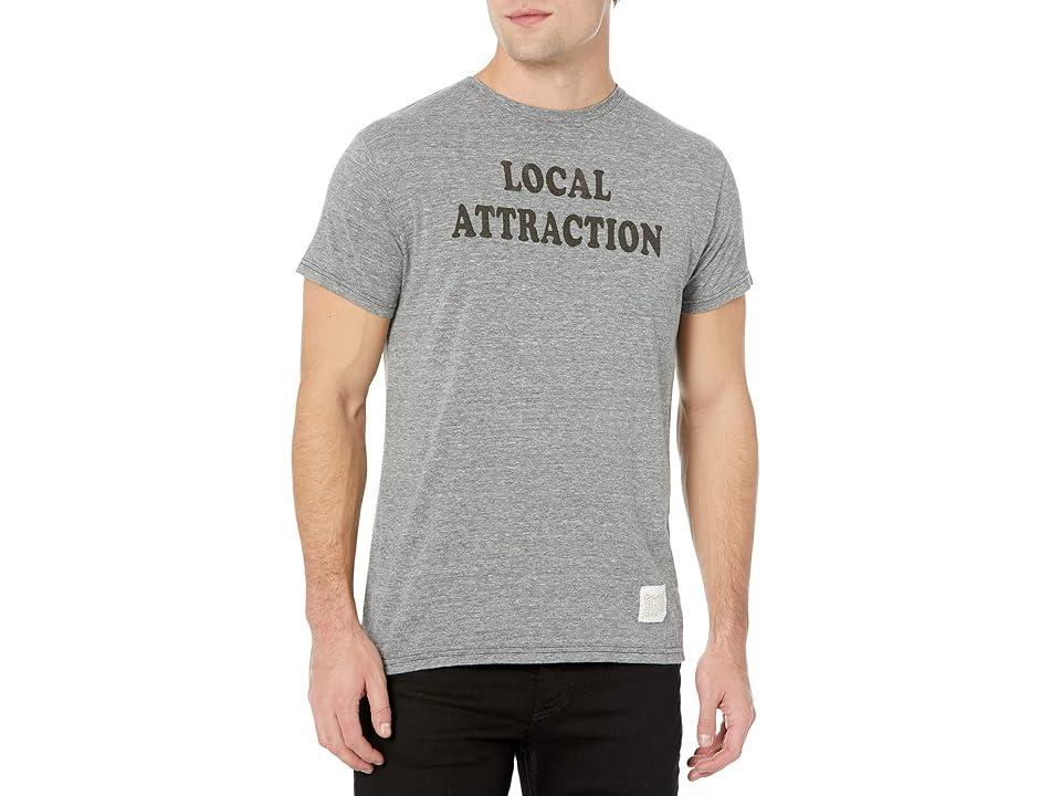 The Original Retro Brand Local Attraction Tri-Blend Short Sleeve Tee (Grey) Men's Clothing Product Image