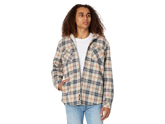 Rip Curl Shores Sherpa Lined Flannel (Cement) Men's Clothing Product Image