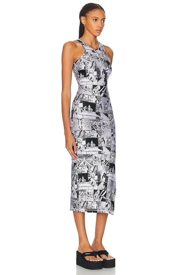 Coperni Tank Top Dress in Black,White Product Image