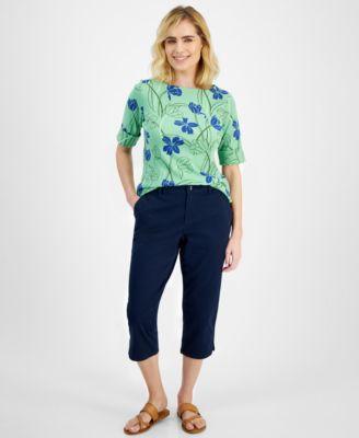 Petite Pull On Comfort Capri Pants, Created for Macy's Product Image