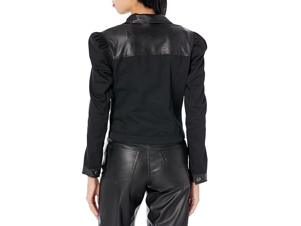 jakett NEW YORK Ariel Twill Burnished Leather (Black) Women's Clothing Product Image