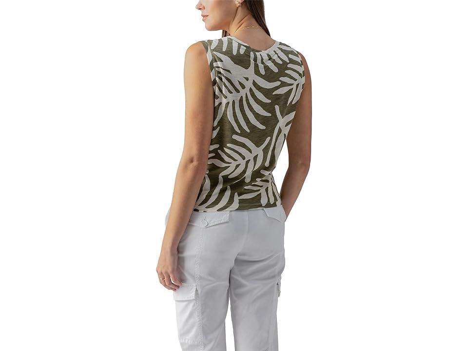 Sanctuary Twisted Tank (Night Palm) Women's Clothing Product Image