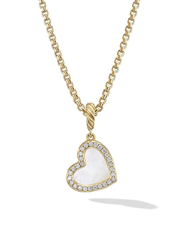 Womens DY Elements Heart Pendant In 18K Yellow Gold Product Image