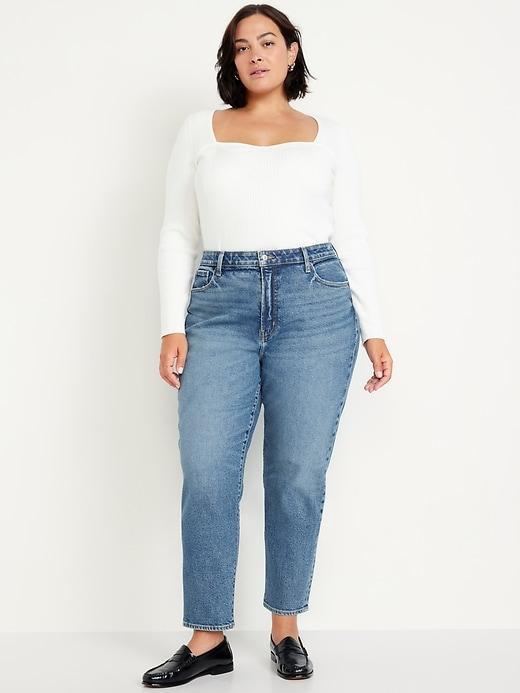 High-Waisted Button-Fly OG Straight Ankle Jeans Product Image