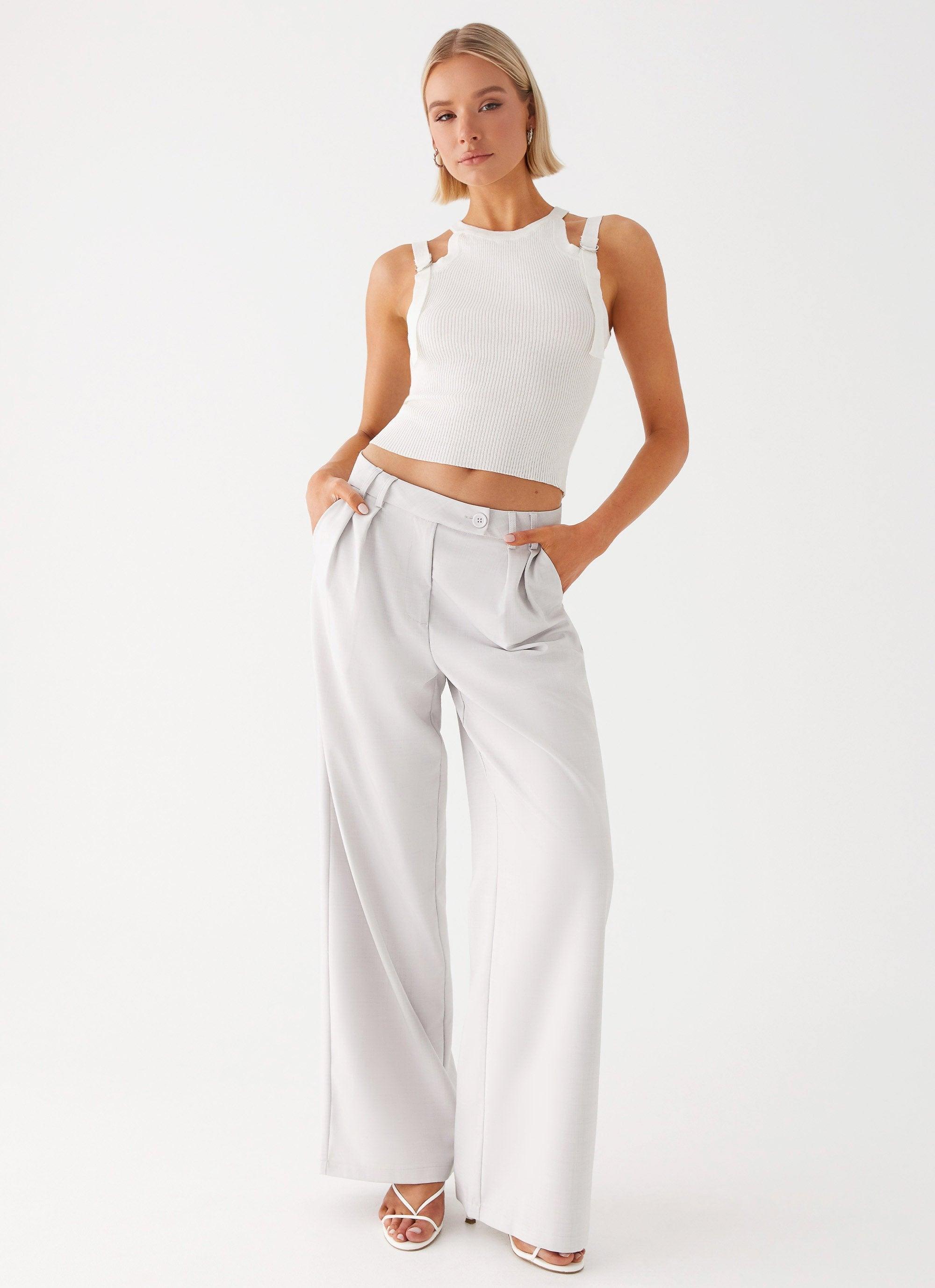 Asha Low Rise Pants - Ivory Product Image