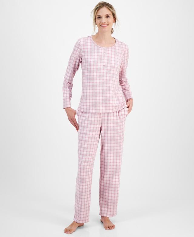 Charter Club Womens 2-Pc. Printed Long-Sleeve Pajamas Set, Created for Macys Product Image