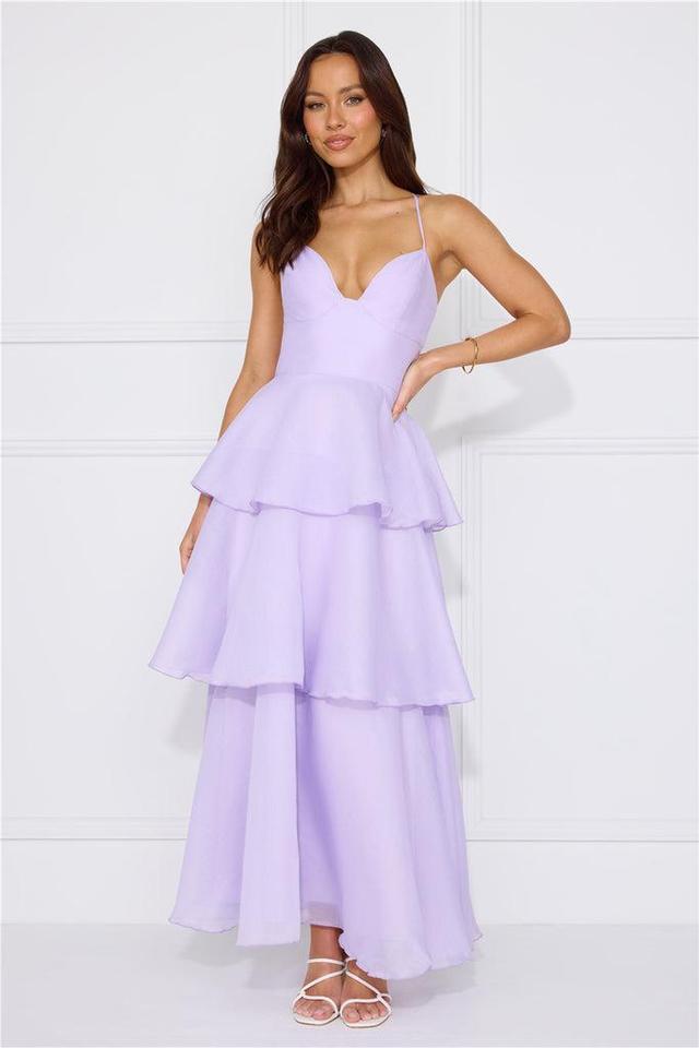 Playful Charm Maxi Dress Lilac Product Image