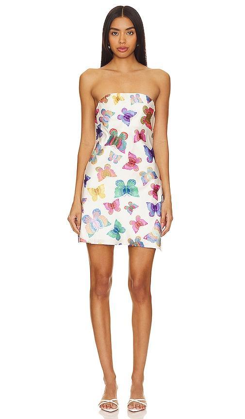 Show Me Your Mumu Taylor Tube Mini Dress (Rainbow Butterflies) Women's Dress Product Image