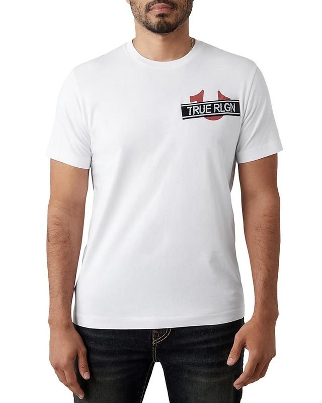 Mens Buddha Logo Tape Tee | White | Product Image