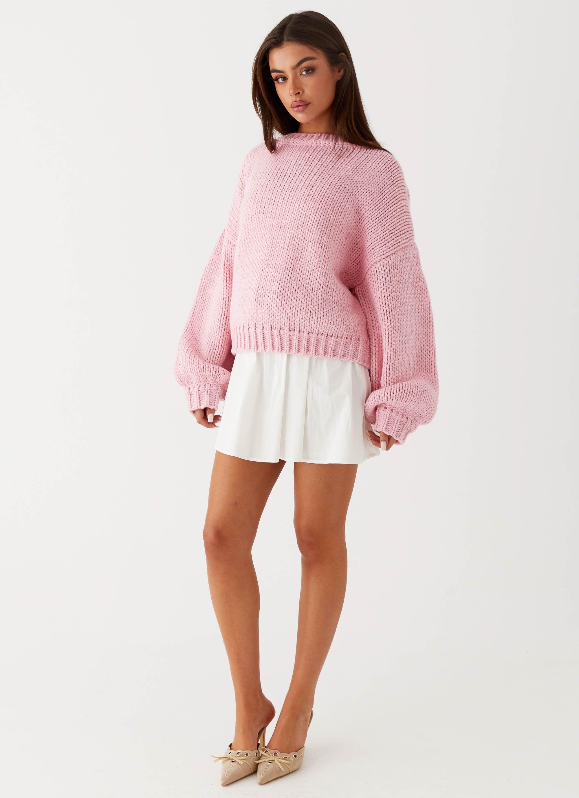 Costella Knit Sweater - Pink Product Image