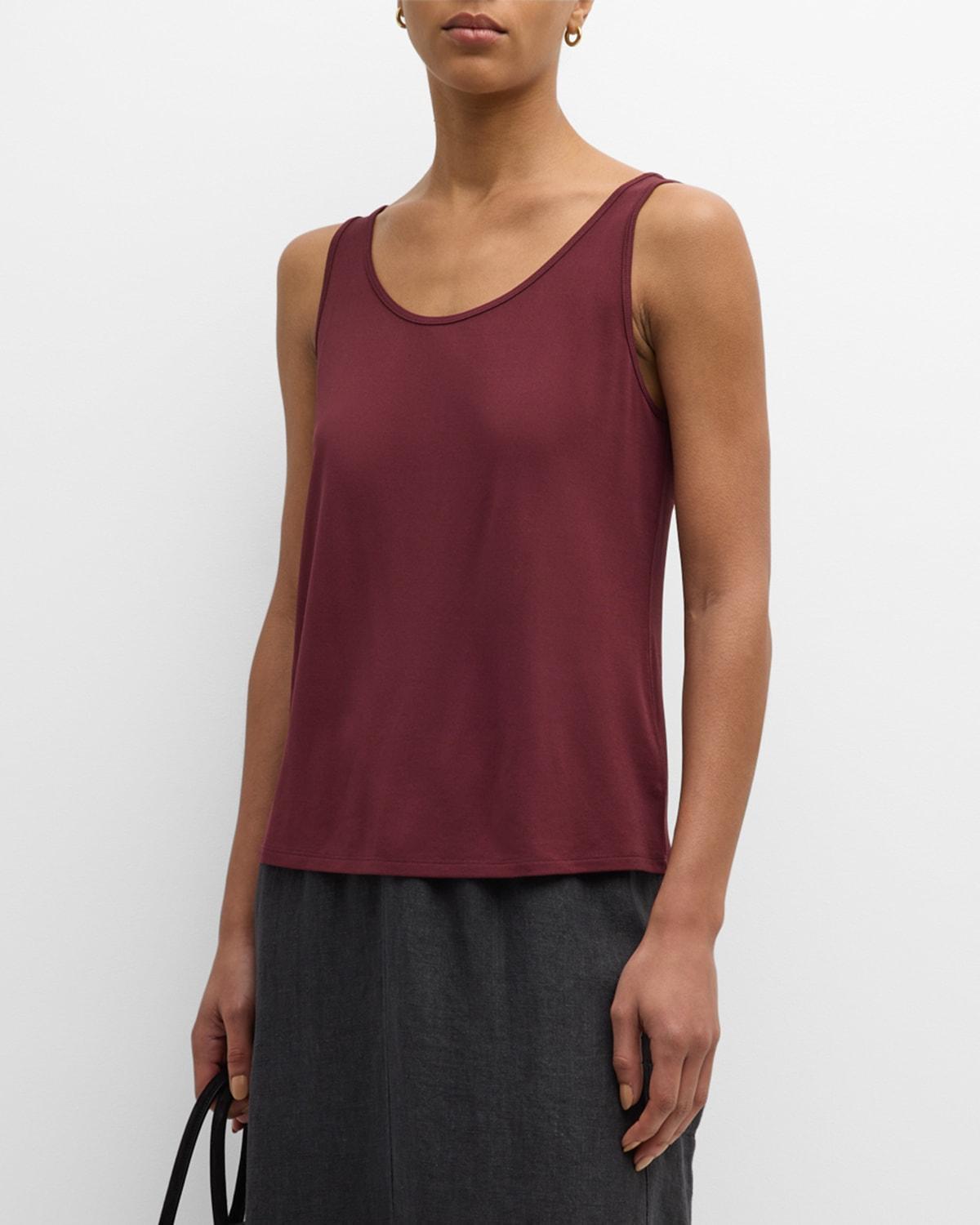 Scoop-Neck Silk Jersey Tank Product Image