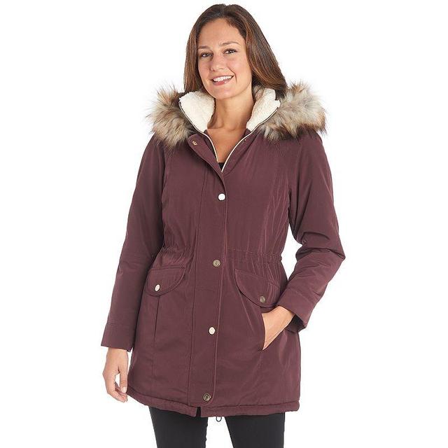 Womens Fleet Street Faux-Fur Hooded Midweight Anorak Jacket Product Image