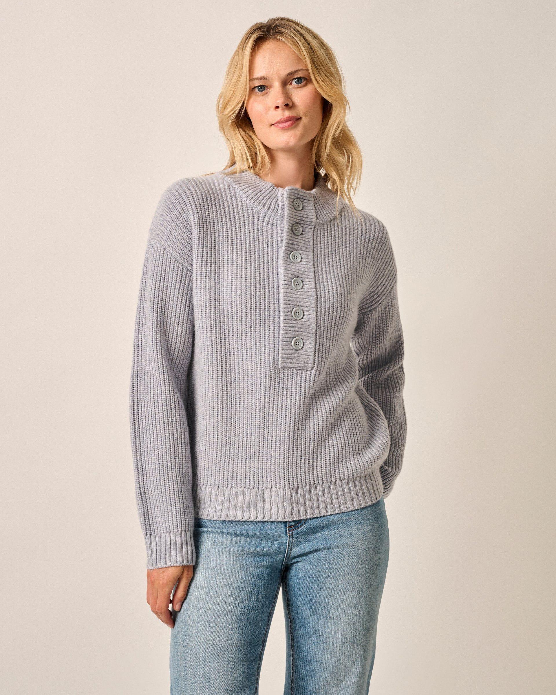 Kerrigan Cashmere Blend Henley Sweater Female Product Image