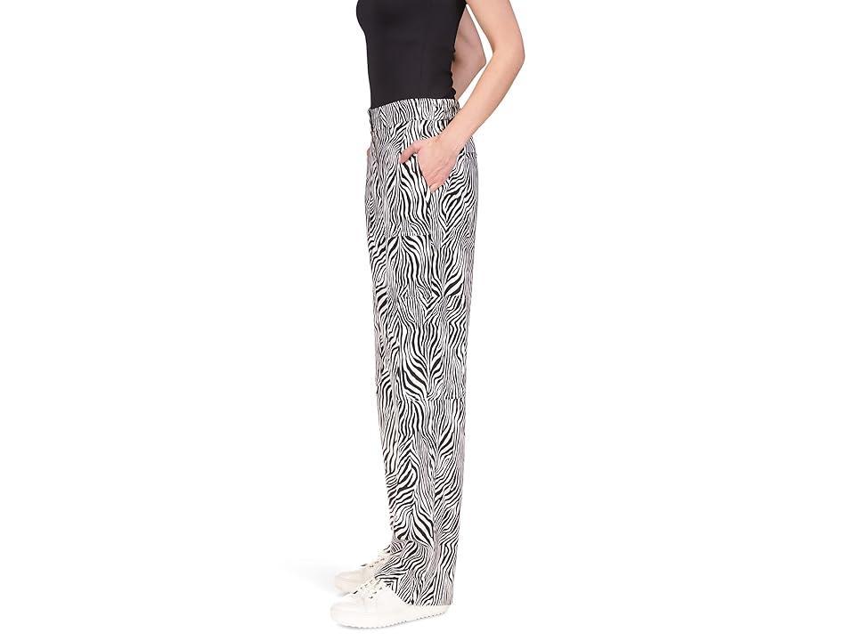 MICHAEL Michael Kors Zebra Linen Cargo Pants Women's Clothing Product Image