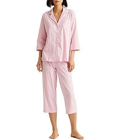 Lauren Ralph Lauren Knit Crop Cotton Pajamas Product Image