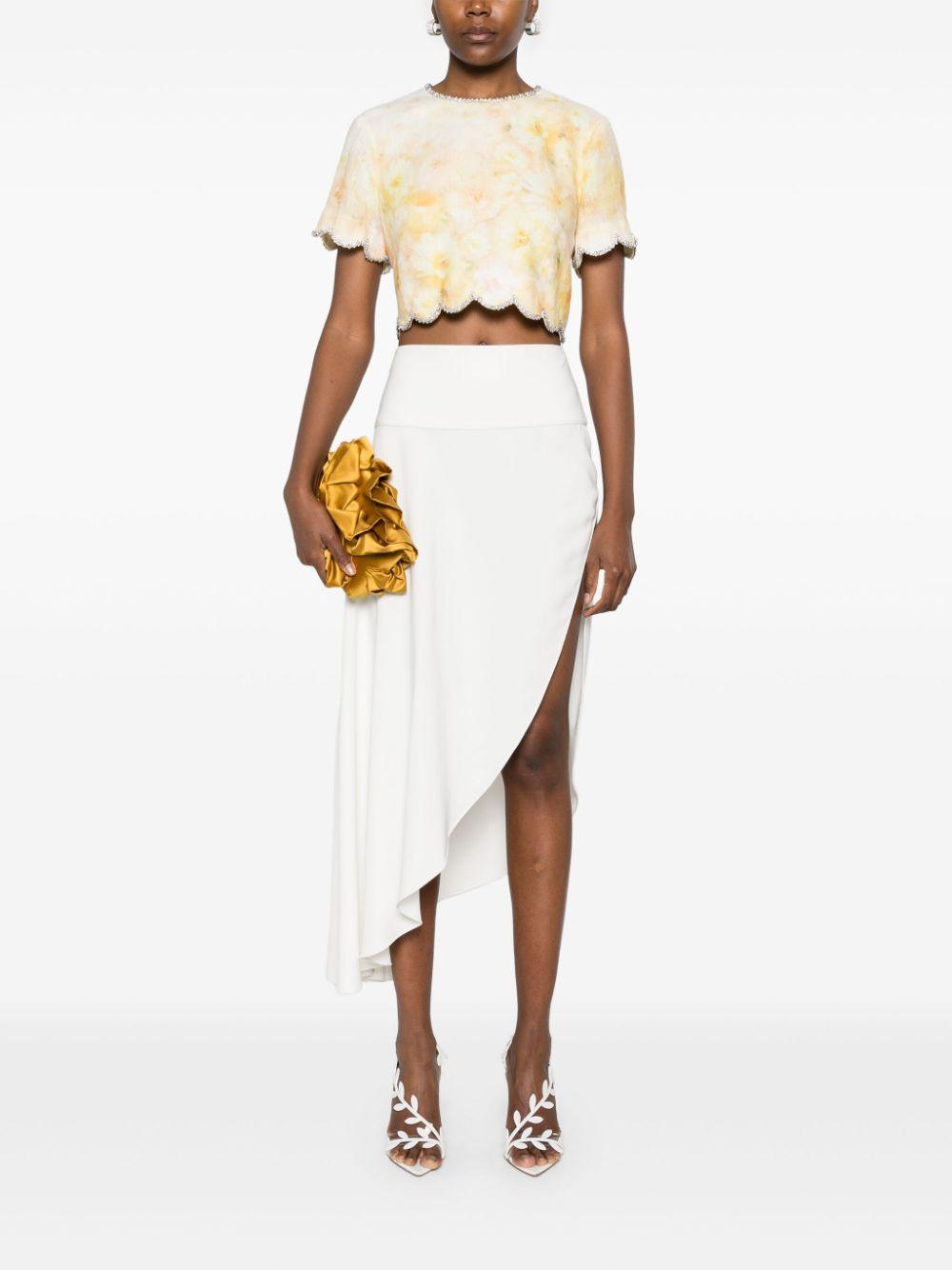 ZIMMERMANN Crush Crop Top In Yellow Product Image