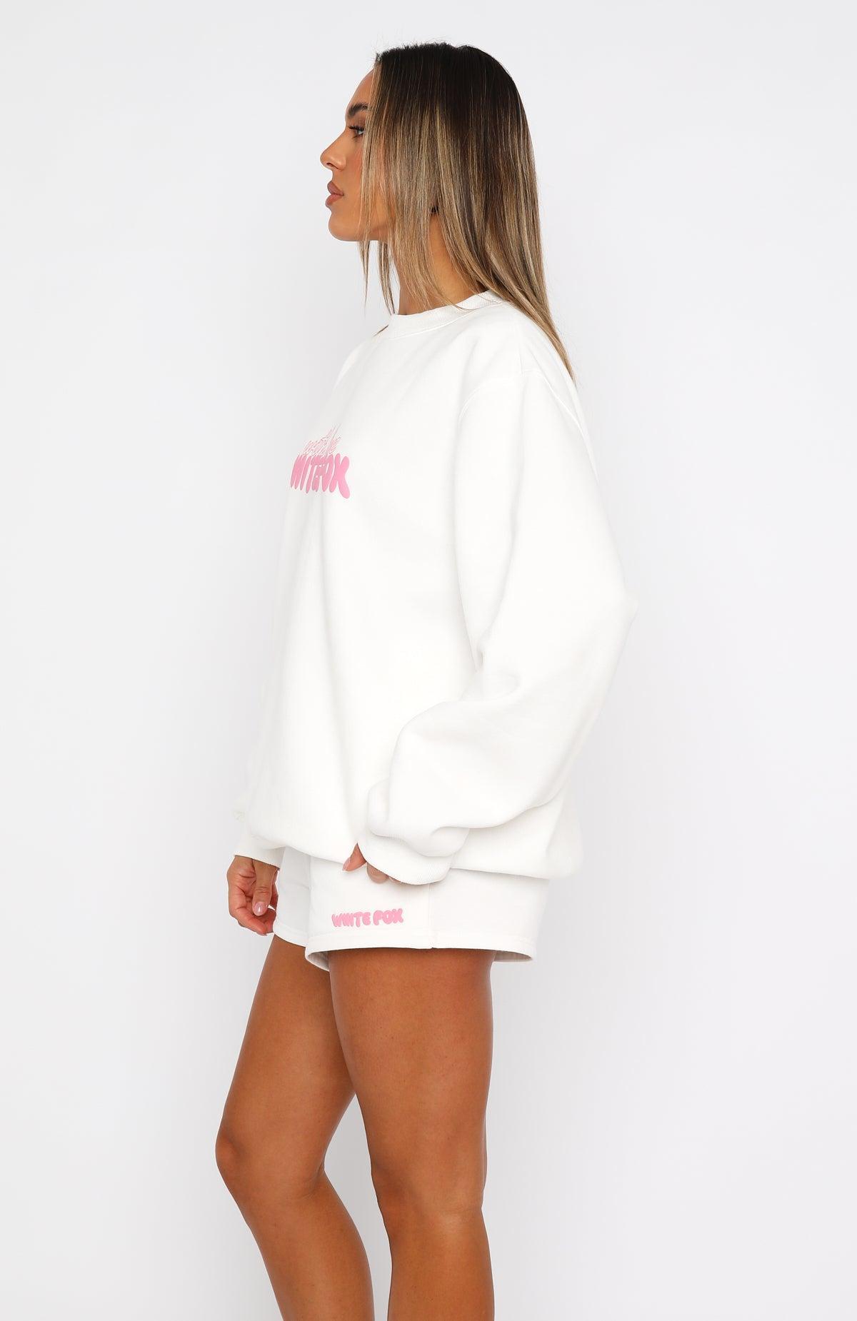 With Love Forever Oversized Sweater White Product Image