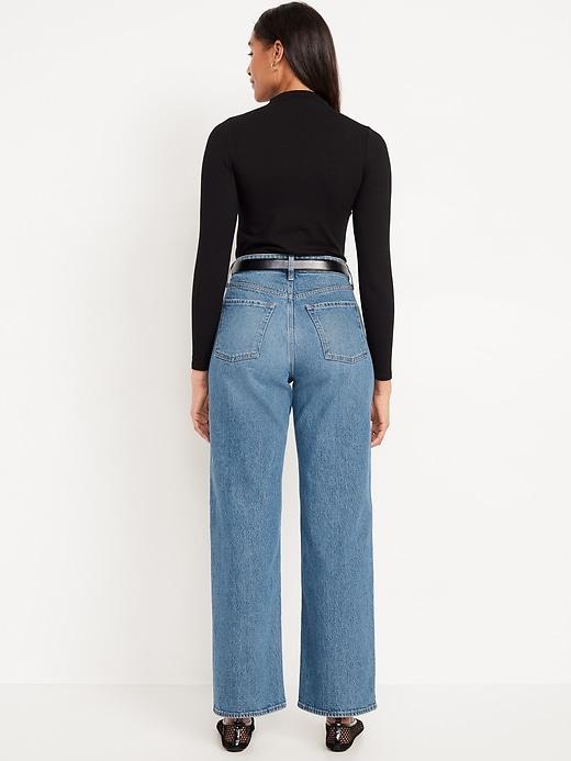 Curvy Extra High-Waisted Sky-Hi Wide-Leg Jeans Product Image