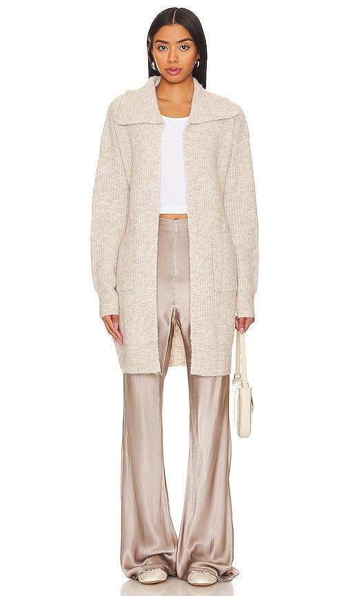 MORE TO COME Kara Wrap Cardigan in Neutral. Size S, XS. Product Image